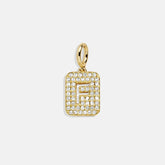 Block Pavé Initial Cluster Charm - F