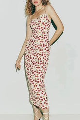 Cherry Blossom Split Maxi Floral Dress