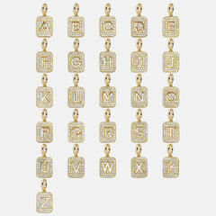 Block Pavé Initial Cluster Charm - H
