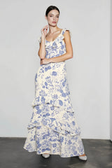 Elegant Ruffle Floral Dress