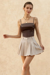 Cropped Sequin Graceful Halter Corset Top