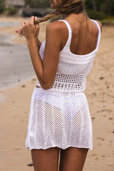 Solid Color Knit Slip Mini Dress Knit Set