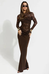 Lace Panel Bodycon Lace Dress