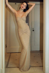 Strapless Backless Mermaid Maxi Dress