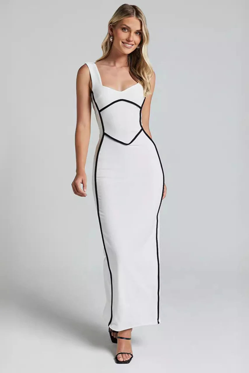 Tank Colorblock Pencil Bodycon Dress