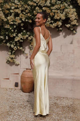 Backless Cami Silk Dress