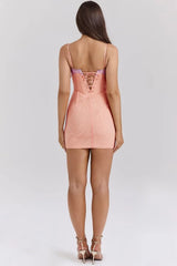 Elegant Mesh Color Block Lace Dress