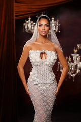 Beaded Sequin Mermaid Prom Dress