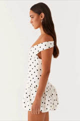 Off-Shoulder Peplum Mini Dress