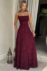 Lace-Up Backless Maxi Dress