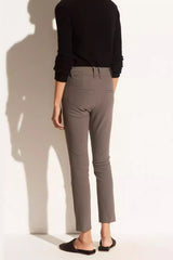 Cropped Straight High Waist Stretch Minimalist Pants