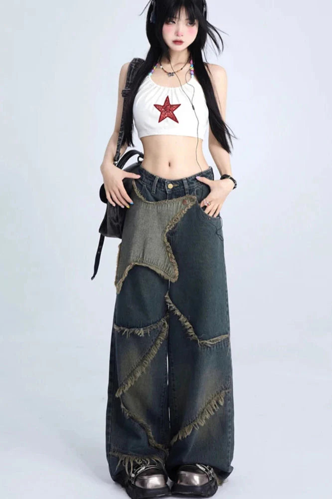 Vintage Star Wide Leg Jeans