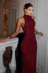 Halter Bodycon Mermaid Long Formal Dress
