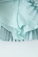 Low Waist Pleated Mini Skirt