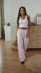 Elastic Waist Loose Fit Casual Pants