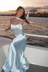 Satin Mesh Slip Dress