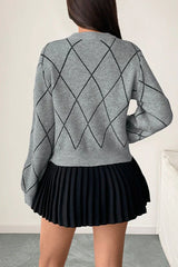 Crew Neck Pullover with Bow Detail