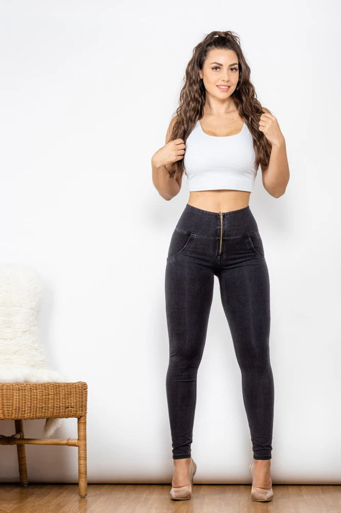 Plus Size High Waist Butt Lifting Yoga Denim Jeans