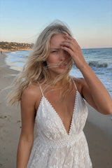 Lace Mesh Backless Boho Dress