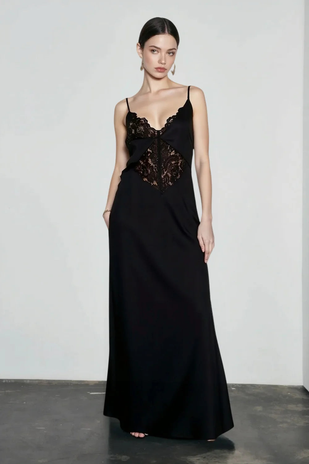 Chic Lace Backless Slip Dress