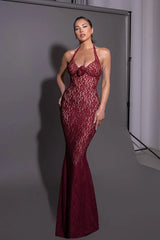 Chic Lace Insert Bodycon Slip Dress