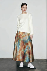 Tie Dye Gradient Elegant Vacation Skirt