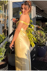 Strapless Backless Silk Dress