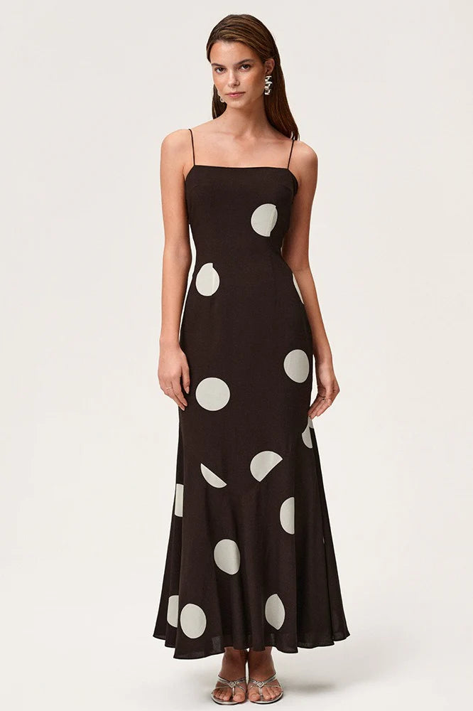 Tie Detail Open Back Slip Dress