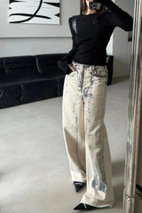 Vintage Straight Tie Dye Jeans