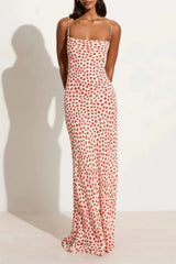 Printed Square Neck Sleeveless Floral Dress