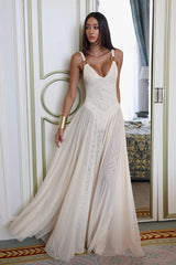 Elegant Sheer Resort A-Line Slip Dress