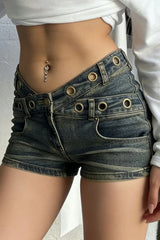 Y2K Hardware Trim Low Rise Shorts