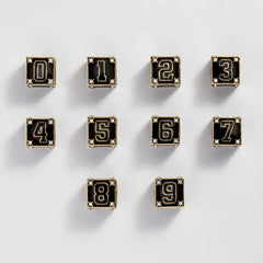 Block Party Varsity Number Custom Bracelet  - Onyx Single Digit