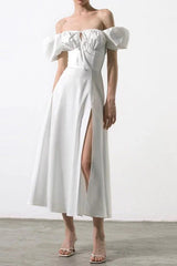 Tie Strap Split Hem Maxi Dress
