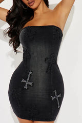 Bodycon Mini Denim Dress
