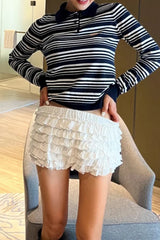 Ruffle Tiered Layered Bubble Shorts