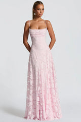 Backless Chiffon Maxi Dress