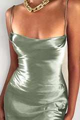 Satin Cami Bodycon Elegant Silk Dress