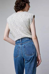 Premium Denim High Waist Slim Straight Flattering Jeans