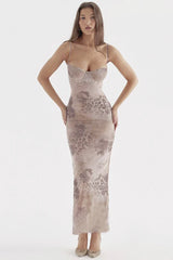 Elegant Strapless Ruched Floral Dress