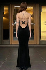 Solid Cutout Back Bow Lace V Neck Slip Dress