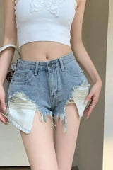 Ripped High Street Micro Denim Shorts