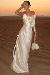 Cami Backless  Maxi Silk Dress