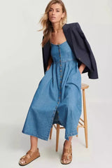 Chic Sleeveless Denim Dress