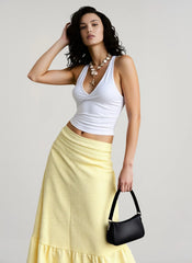 High Waist Stripe Swing Vacation Skirt