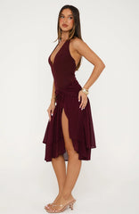 Look Twice Midi Dress Plum