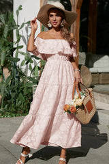 Elegant Off The Shoulder Lace Bohemian Boho Dress