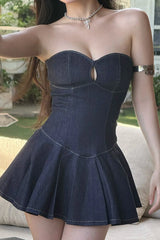 Strapless Denim Dress
