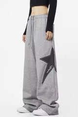 Loose Straight Wide Leg Athletic Casual Pants