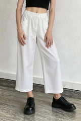 Linen Relaxed Cropped Pants